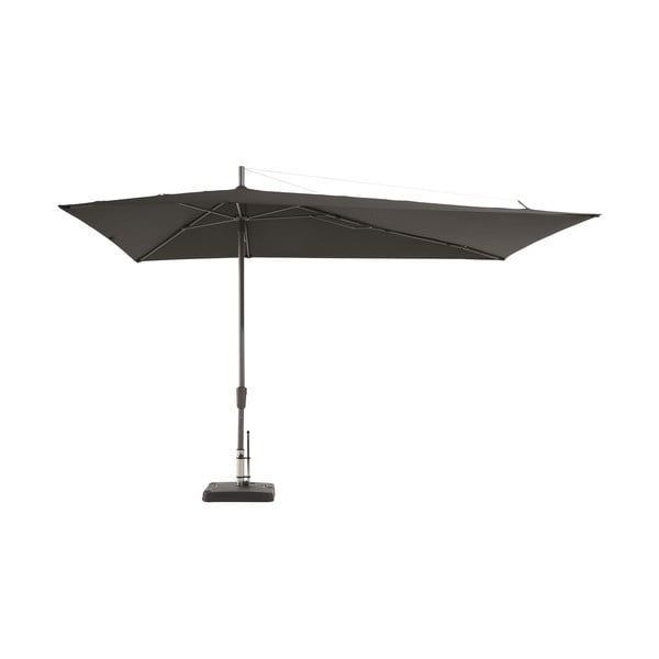 Pilkas asimetrinis sodo skėtis Madison Asymetriq, 360 x 220 cm