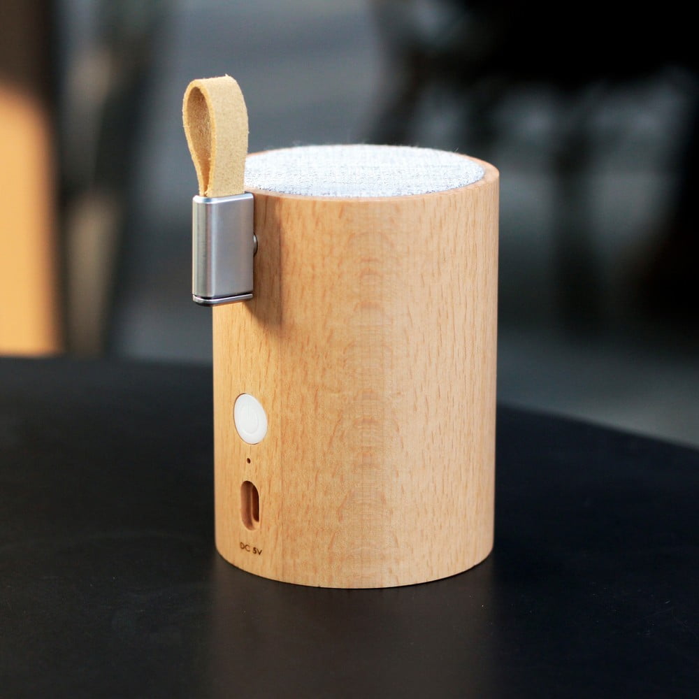 Bukmedžio medienos Bluetooth garsiakalbis Gingko Drum