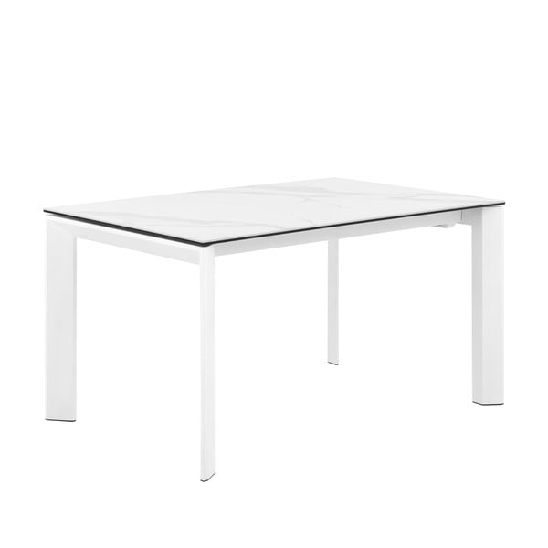 Baltos ir pilkas spalvos sulankstomas valgomojo stalas sømcasa Tamara, 160 x 90 cm
