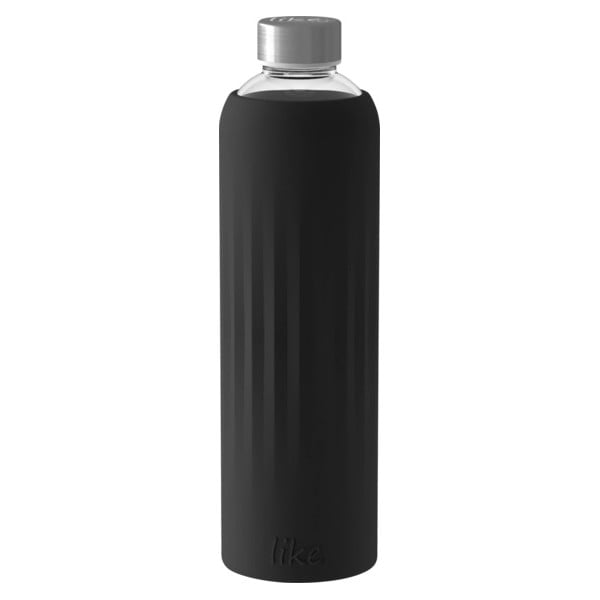 Stiklinis buteliukas su juodu silikoniniu dangteliu Villeroy & Boch Like To Go & To Stay, 1 l
