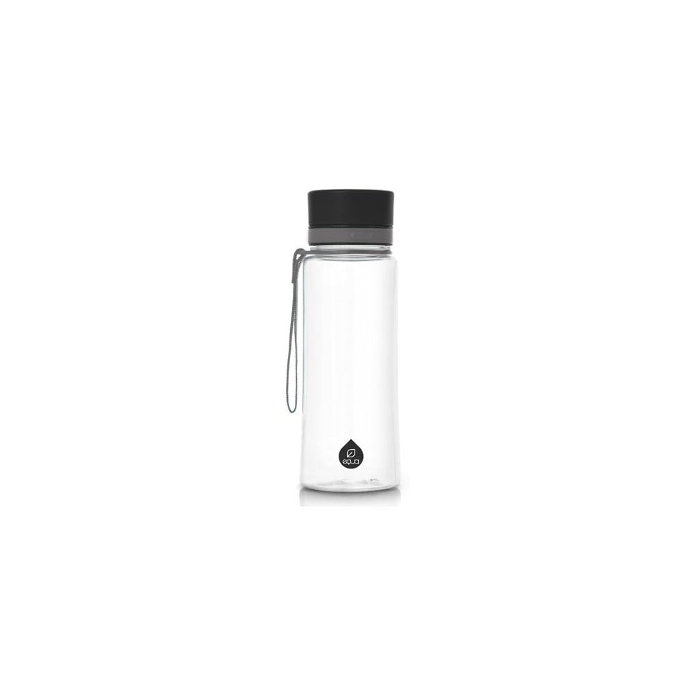 Plastikinis vandens butelis Equa Plain Black, 0,6 l