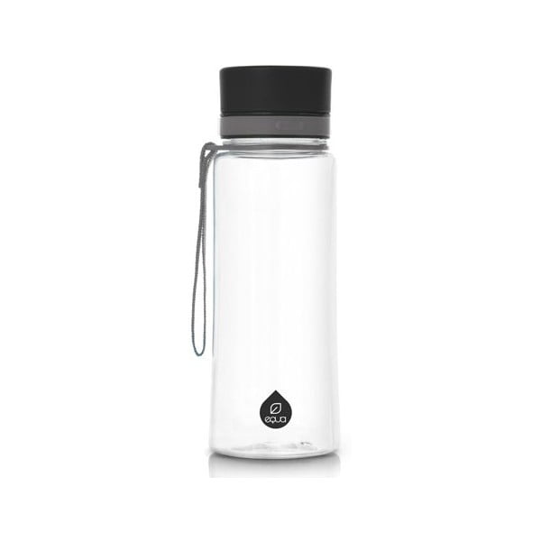 Plastikinis vandens butelis Equa Plain Black, 0,6 l