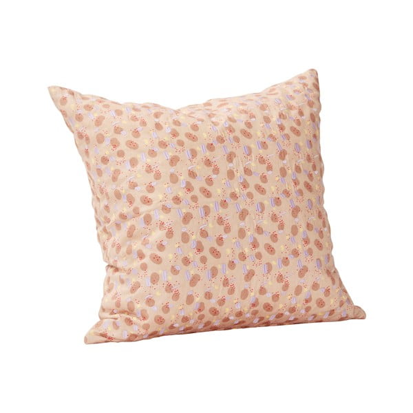 Smėlio ir rožinės spalvos medvilninė pagalvė Hübsch Spot, 50 x 50 cm