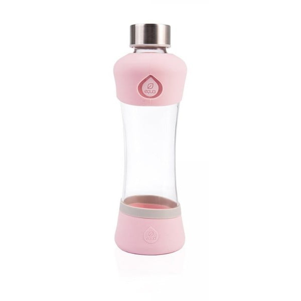Rožinis borosilikatinio stiklo buteliukas Equa Active Berry, 550 ml