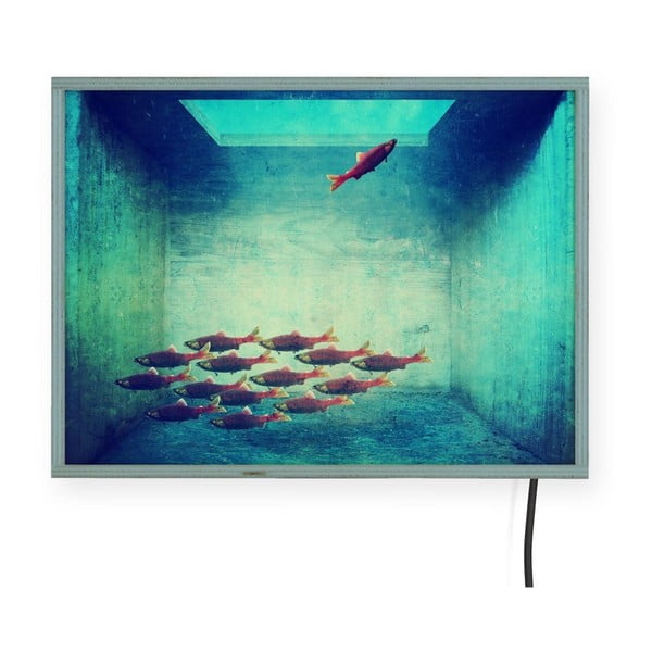 Sieninis šviečiantis paveikslas Surdic Free Fish, 40 x 30 cm