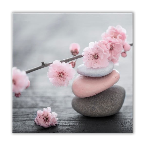 Paveikslas Styler Glasspik Spa & Zen Pink Stone, 30 x 30 cm