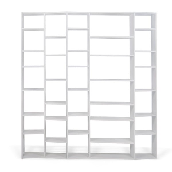 Balta knygų lentyna TemaHome Valsa, plotis 216 cm