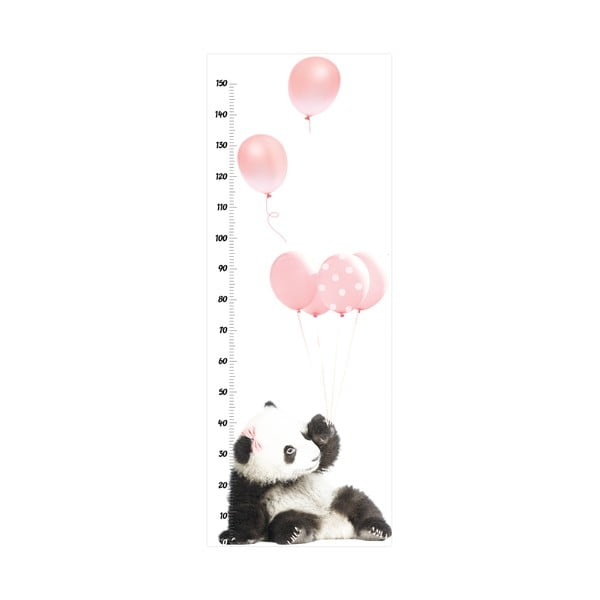 Sienų lipdukas su aukščio skalė Dekornik Pink Panda, 60 x 160 cm
