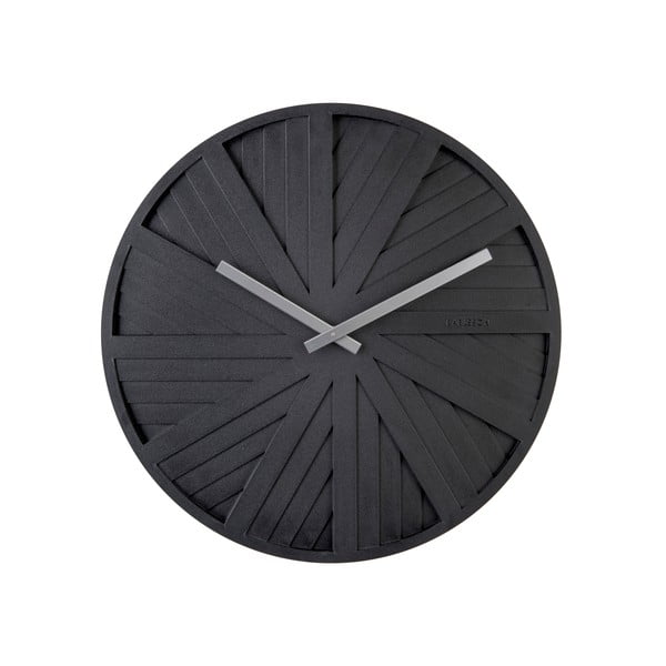 Juodas sieninis laikrodis Karlsson Slides, ø 40 cm