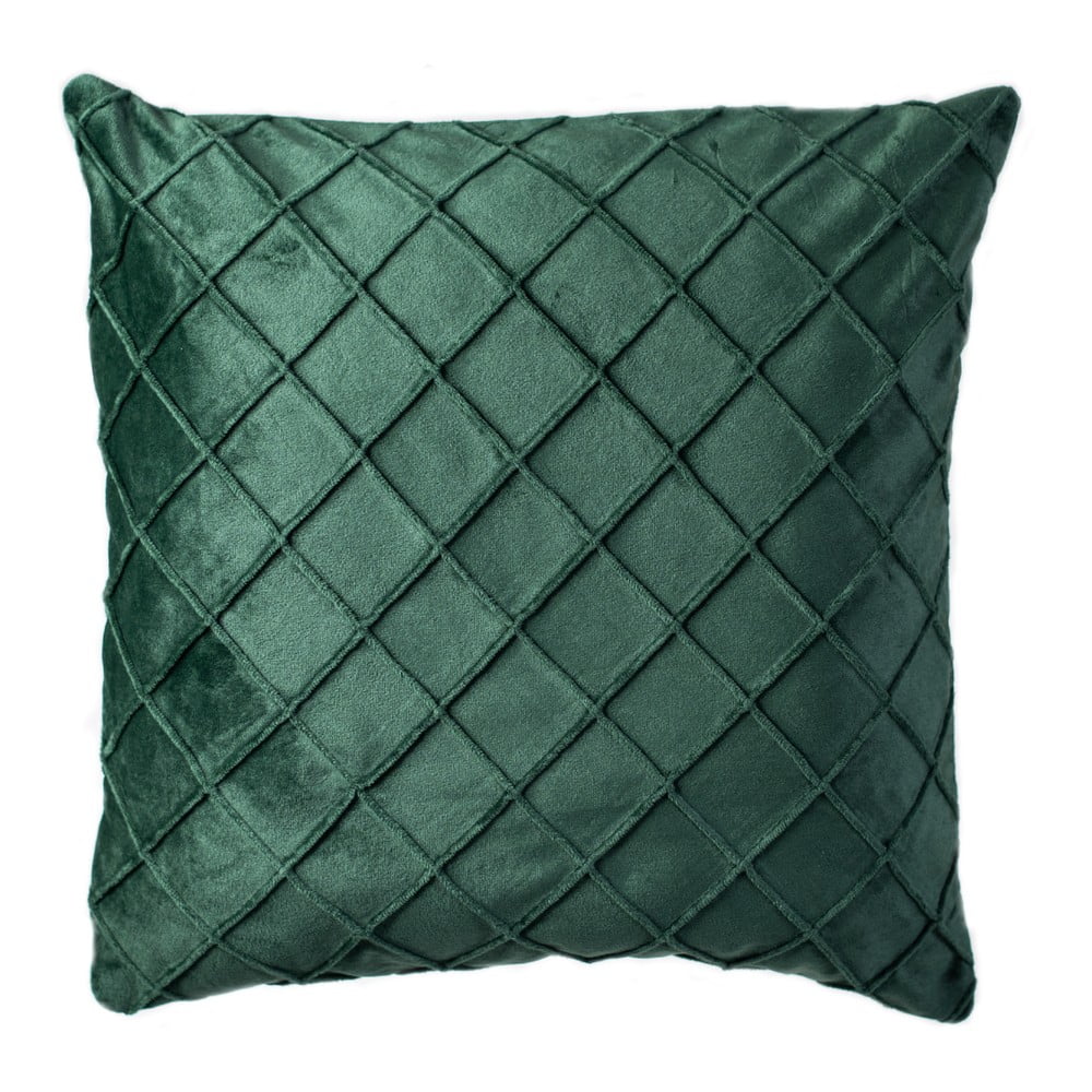 Tamsiai žalia pagalvė JAHU Alfa, 45 x 45 cm