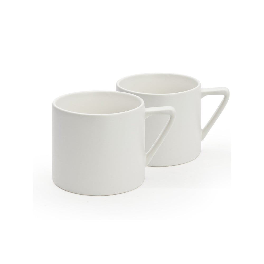 2 baltų keraminių puodelių rinkinys Bredemeijer Lund, 300 ml