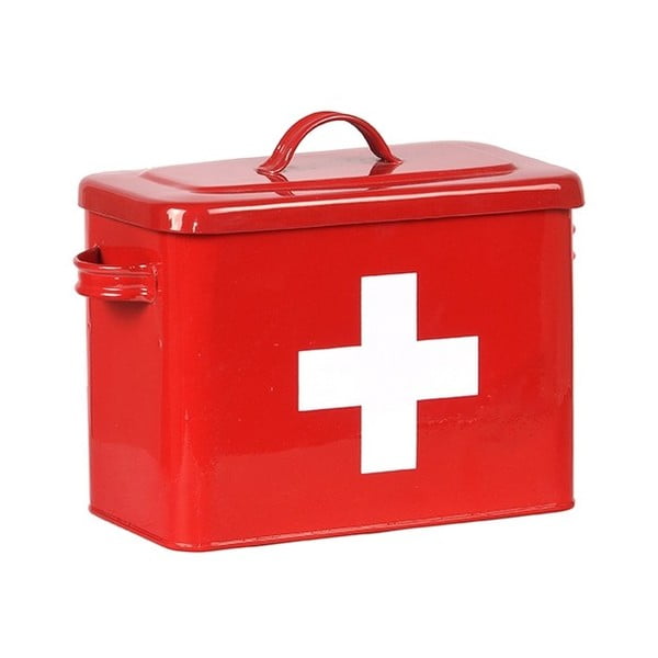 Raudona skardinė dėžutė LABEL51 Firt Aid