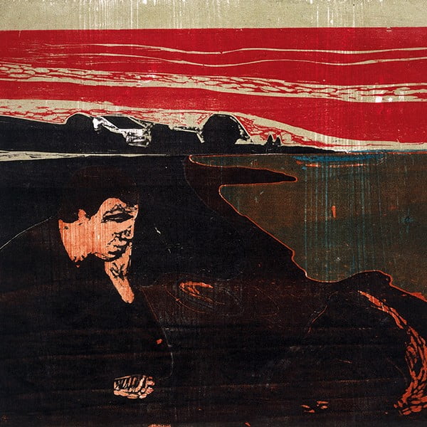 Edvard Munch reprodukcija Evening Melancholy I, 30 x 30 cm