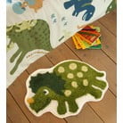 Žalias vaikiškas kilimas su dinozaurų raštais Catherine Lansfield Dino, 50 x 80 cm