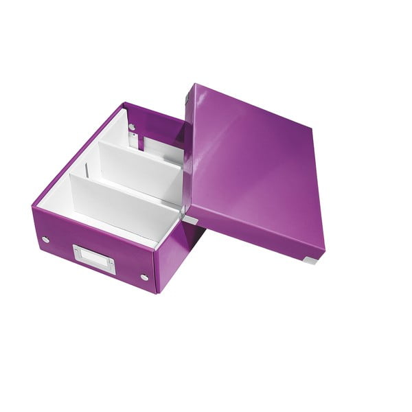 Violetinė dėžutė su organizatoriumi Leitz Office, 28 cm ilgio