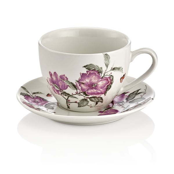 6 porcelianinių puodelių ir lėkščių rinkinys Kutahya Shine Elegance
