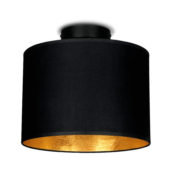 Juodas lubinis šviestuvas su aukso spalvos detalėmis Sotto Luce MIKA, ⌀ 25 cm