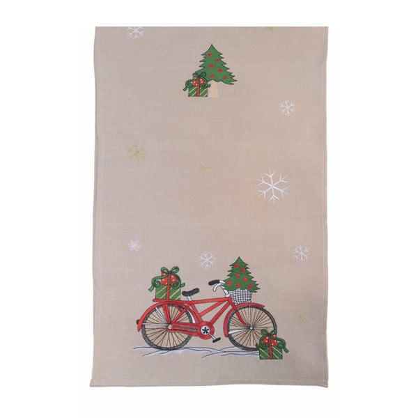 Kalėdinė staltiesė Villa d'Este Xmas Bicycle, 40 x 175 cm