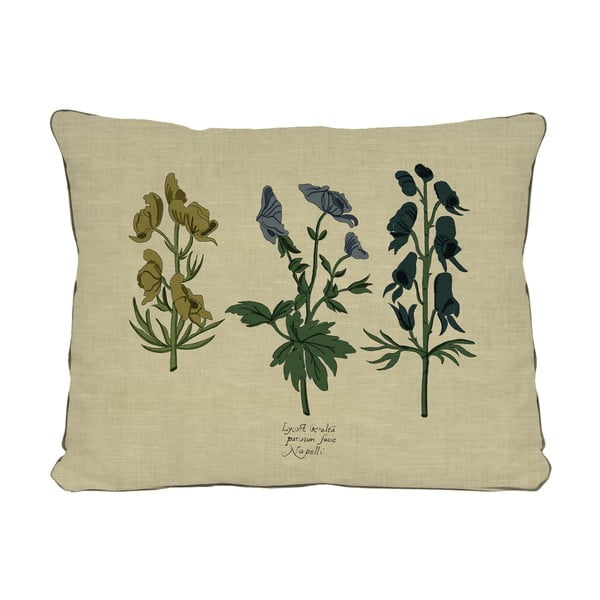 Smėlio spalvos pagalvėlė su gėlių motyvu Surdic Plant, 50 x 35 cm