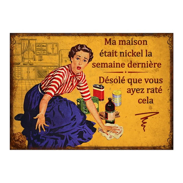 Metalinis paveikslėlis Antic Line Maison Michel, 21 x 15 cm