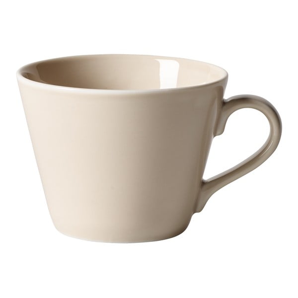 Kreminės smėlio spalvos porcelianinis kavos puodelis Villeroy & Boch Like Organic, 270 ml