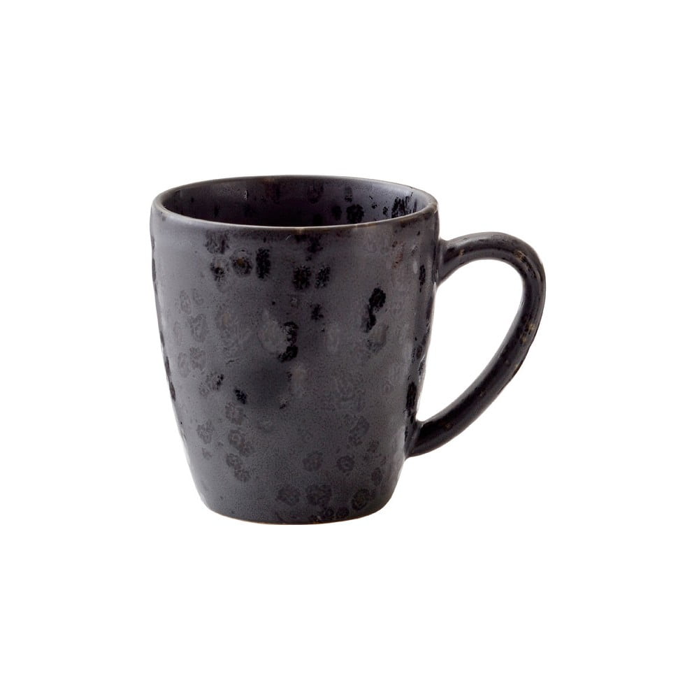 Juodos spalvos keraminis puodelis su rankena Bitz Basics Black, 190 ml