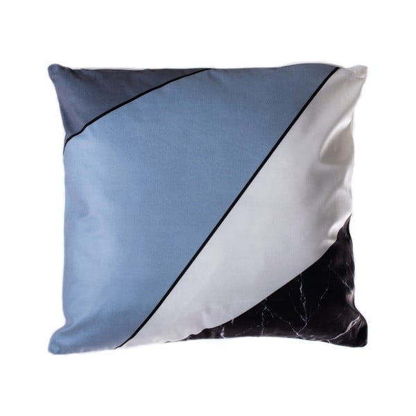 Mėlynai pilka pagalvė JAHU Geometry Stripes, 45 x 45 cm