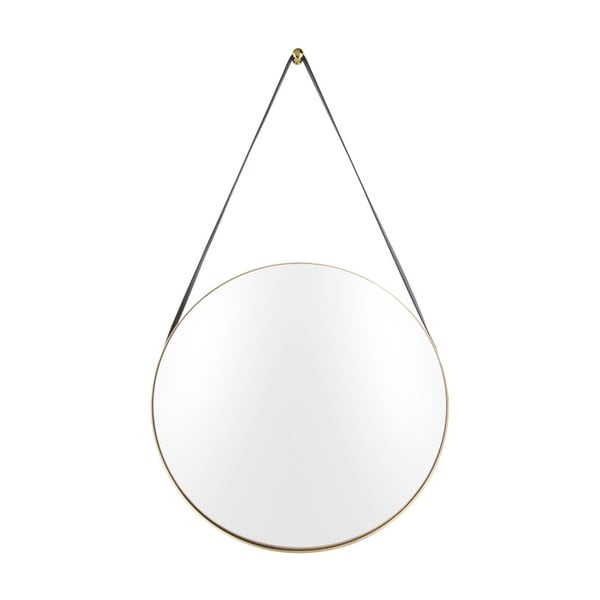 Sieninis veidrodis su aukso spalvos rėmu PT LIVING Balanced, ø 47 cm