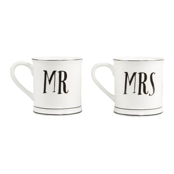 2 keraminių puodelių rinkinys Sass & Belle Mr & Mrs