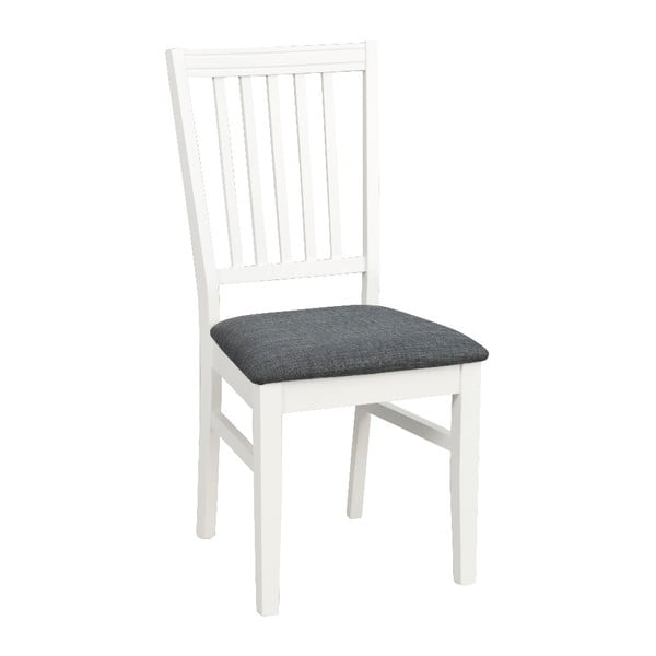 Balta gummedžio valgomojo kėdė su pilka sėdyne Rowico Wittaskar