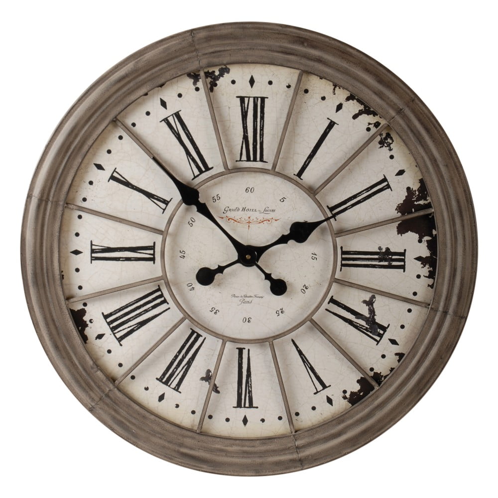 Pilkas "Antic Line" švytuoklinis laikrodis, ⌀ 69 cm