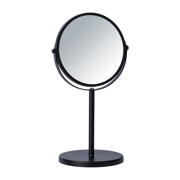 Juodas kosmetinis veidrodėlis Wenko Assisi, ⌀ 17 cm