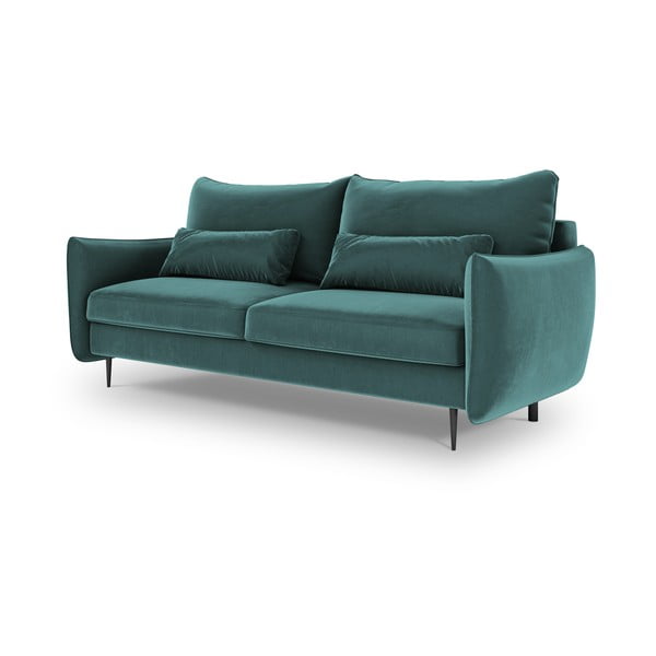 Smaragdo spalvos sofa-lova su patalynės dėže Cosmopolitan Design Vermont