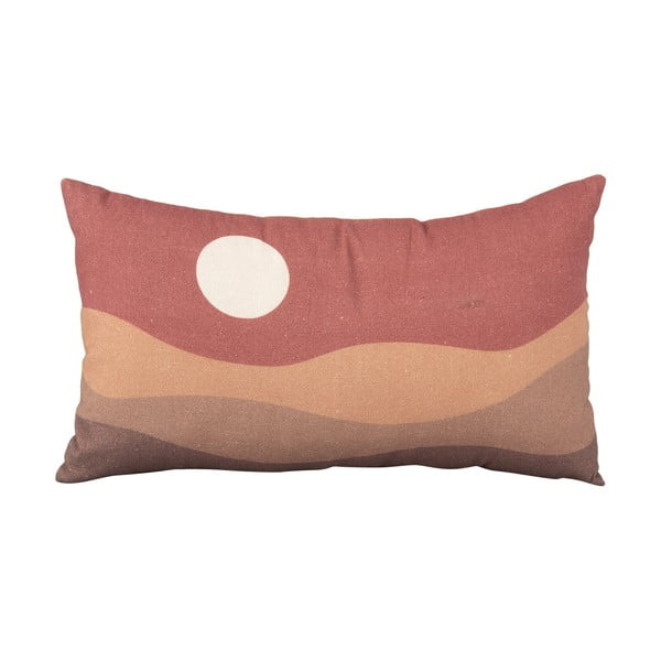 Rudos ir raudonos spalvos medvilninė pagalvė PT LIVING Clay Sunset, 50 x 30 cm