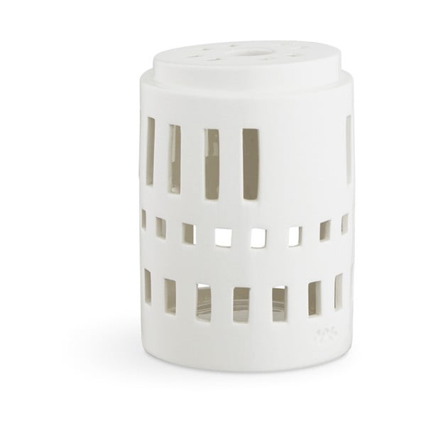 Baltas keraminis žvakidės laikiklis Kähler Design Urbania Lighthouse Little Tower