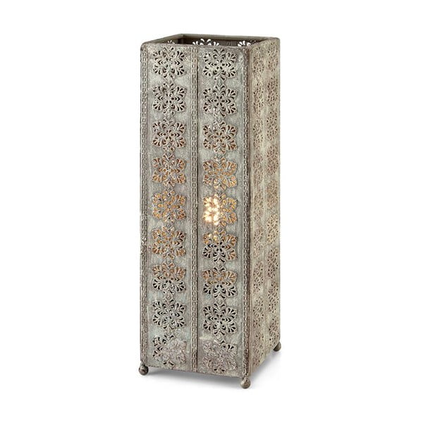 Pilkos spalvos stalinis šviestuvas Markslöjd Agra, aukštis 33,5 cm