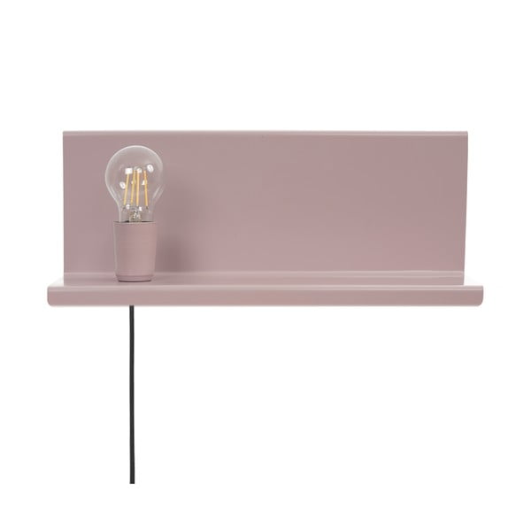 Rožinis sieninis šviestuvas su lentyna Homemania Decor Shelfie2