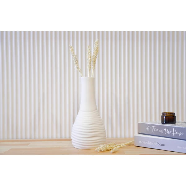 Balta keramikinė vaza Rulina Crease 2