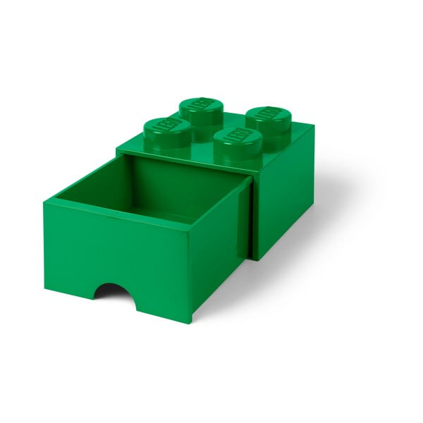 Žalia laikymo dėžė su LEGO® stalčiumi