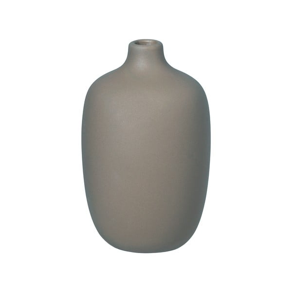 Pilka keraminė vaza Blomus Ceola, aukštis 12 cm