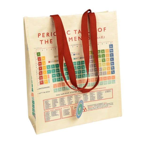 Perdirbto popieriaus pirkinių maišelis Rex London Periodinė lentelė