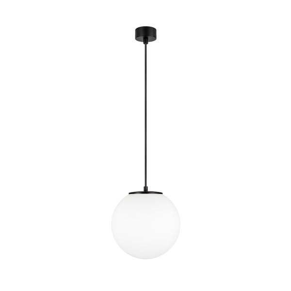 Baltas pakabinamas šviestuvas su juodu lizdu Sotto Luce TSUKI M, ⌀ 25 cm