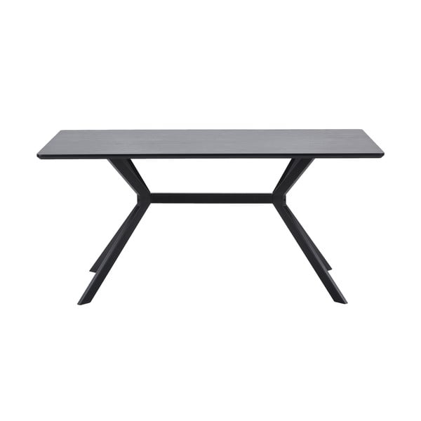 Juodas valgomojo stalas WOOOOD Bruno, 160 x 90 cm