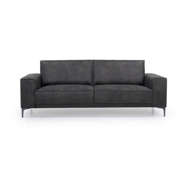 Antracito pilkos spalvos dirbtinės odos sofa Scandic Copenhagen, 224 cm
