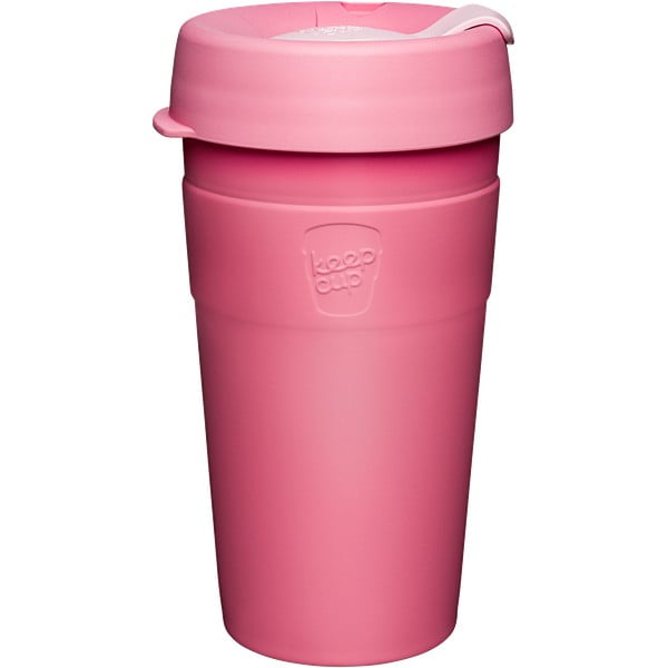 Rožinis kelioninis puodelis su dangteliu KeepCup Saskatoon Thermal, 454 ml