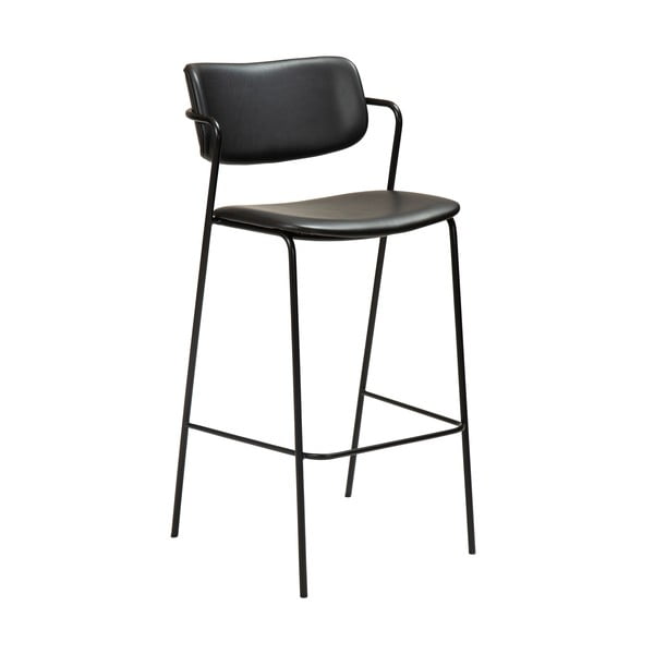 Juoda baro kėdė iš dirbtinės odos DAN-FORM Denmark Zed, aukštis 107 cm