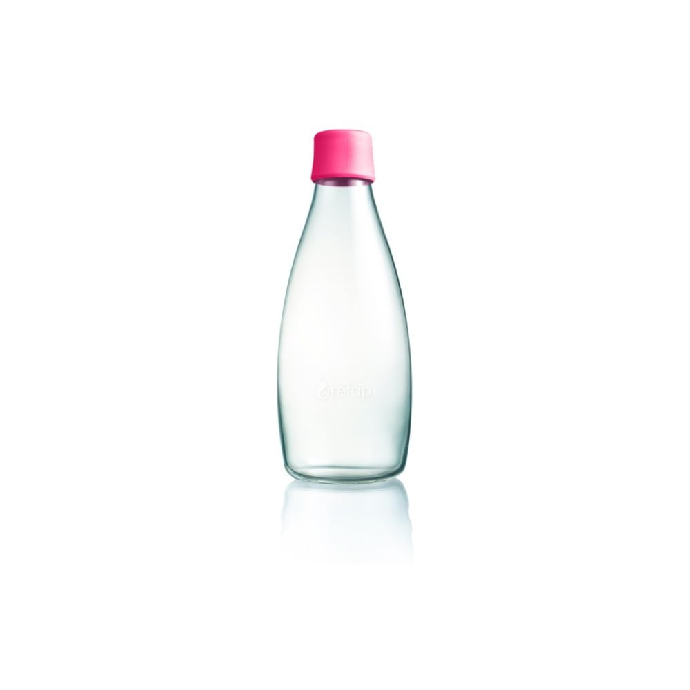 Šviesiai rausvas stiklinis buteliukas ReTap, 800 ml