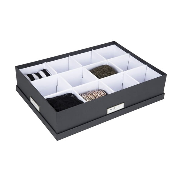 Tamsiai pilka dėžutė su skyreliais Bigso Box of Sweden Jakob