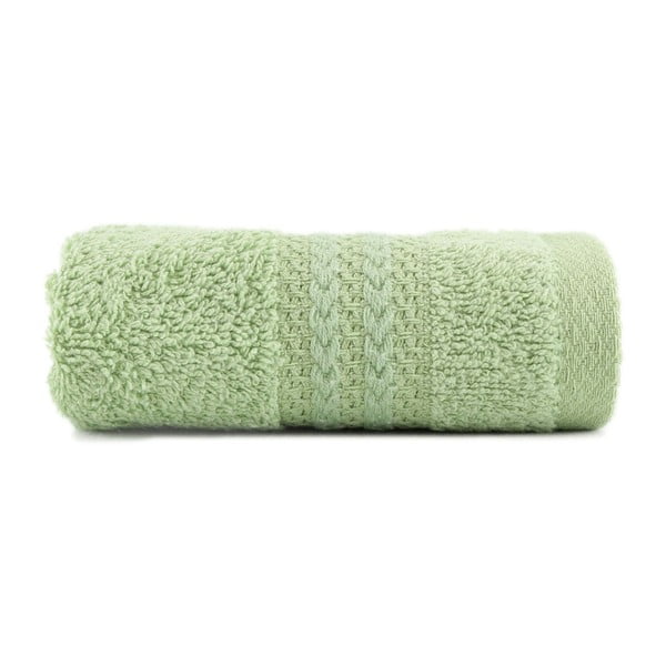Žalias grynos medvilnės rankšluostis Sunny, 30 x 50 cm