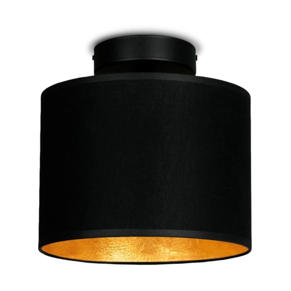 Juodas lubinis šviestuvas su aukso spalvos detalėmis Sotto Luce Mika Elementary XS CP, ⌀ 20 cm